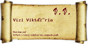 Vizi Viktória névjegykártya